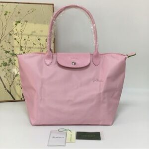 NWT Longchamp Le Pliage Original Large Shoulder Nylon Bag Tote IN Pink